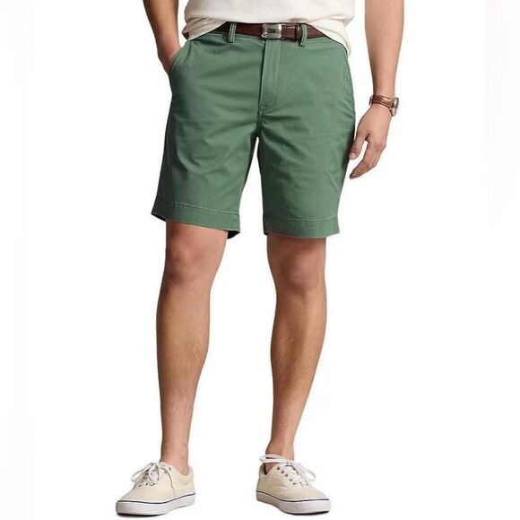 Polo Ralph Lauren Classic Fit 9” Green Chino Shorts - Picture 1 of 8